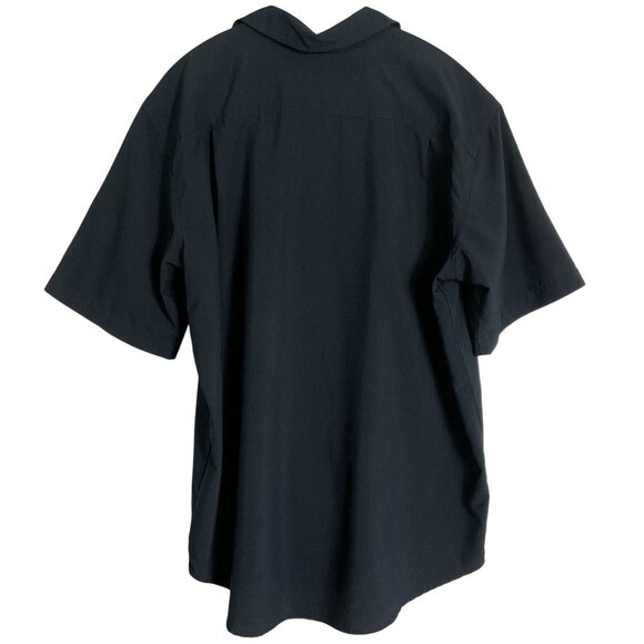 ORVIS Tech Work Shirt Men's XL Polyester Navy Button Up Short Sleeve 1494392 - Picture 3 of 6